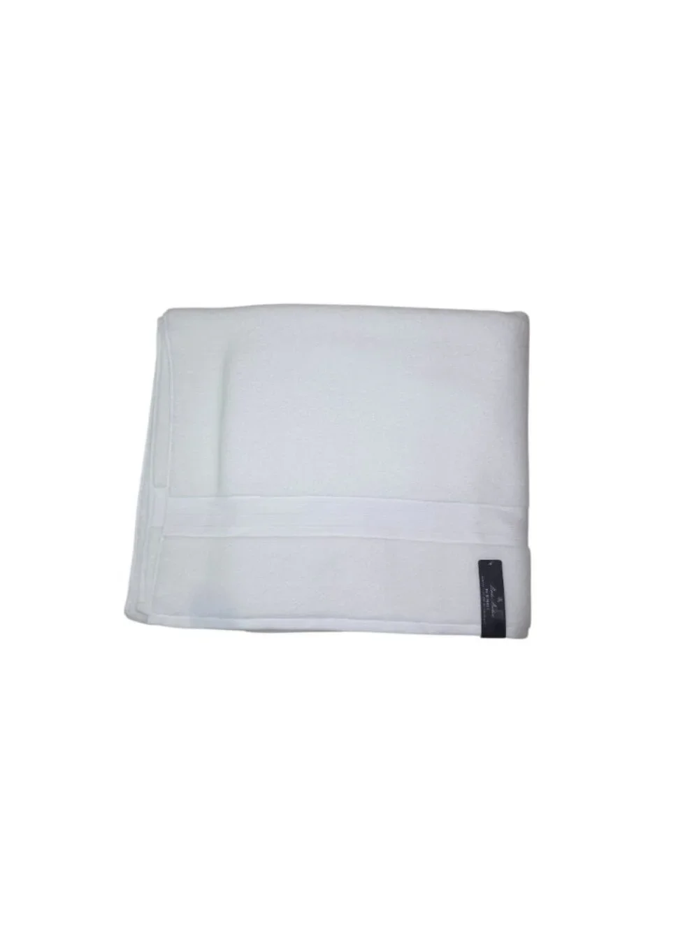 Brooks Brothers White Bath Sheet Towel Oversized Zero Twist Solucell 36